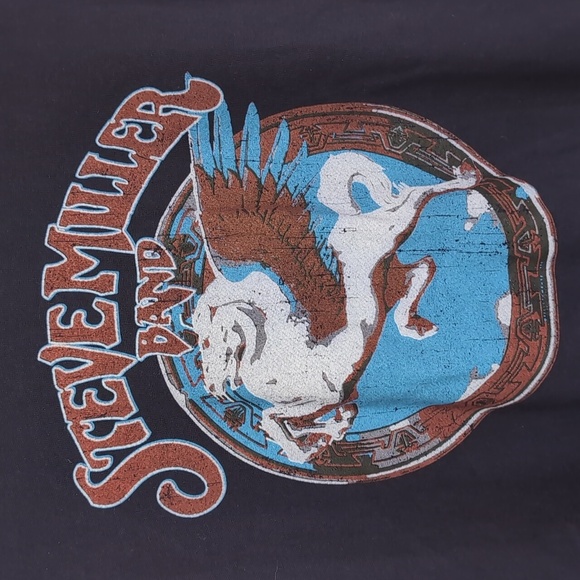 West Coast Navy Blue Steve Miller Band Hooded Sweatshirt Size Small - Picture 2 of 6